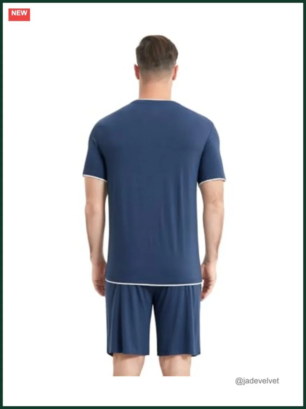 Men's Pajama Set - Viscose from Bamboo Short Sleeve Sleepwear with Shorts